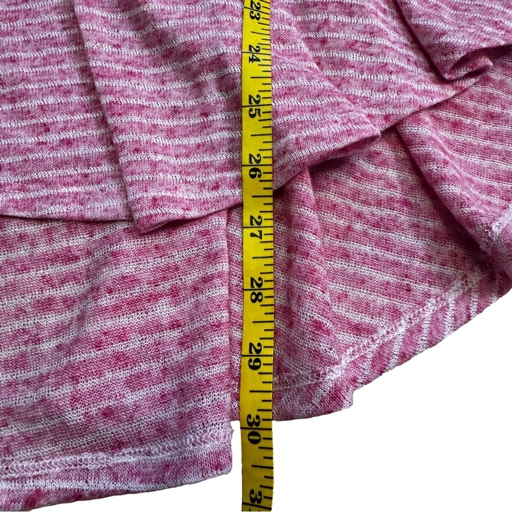 DG2 by Diane Gilman Pink and White Raspberry Striped Peplum Top Size Small NWT - Picture 8 of 8